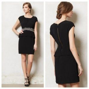 Anthropologie Moulinette Soeurs Crepe Peplum Dress